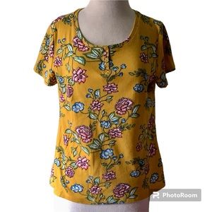 Rebecca Malone Floral Short Sleeve Top